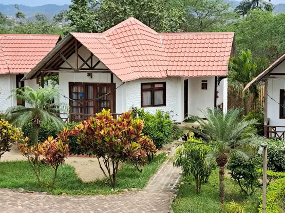 Cabaña de Oceanic Hostería con jardín tropical, Puerto López